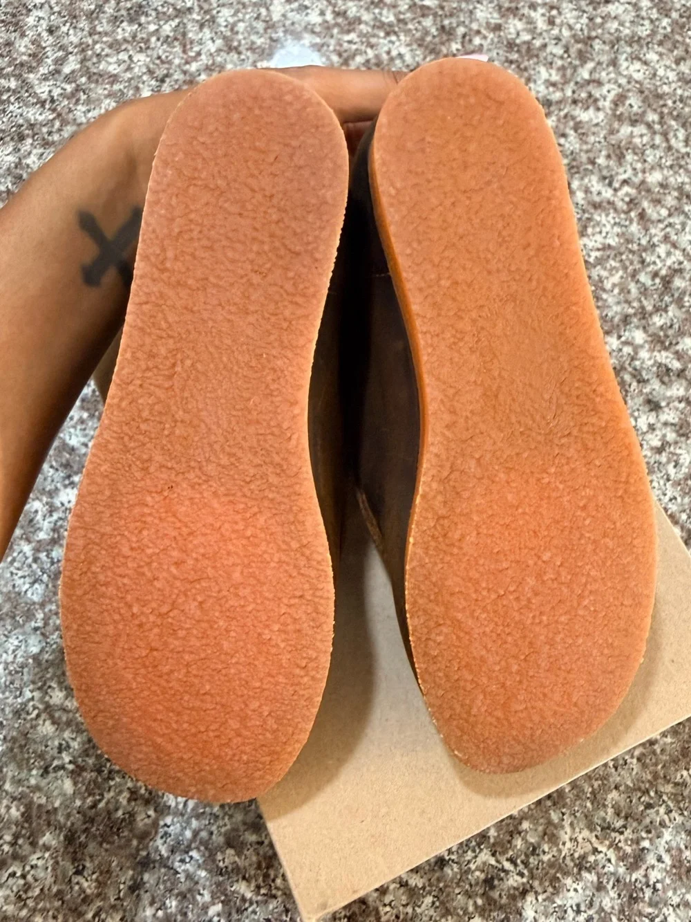 Kids Clarks Brown Leather Chukka Boots with Tan Soles